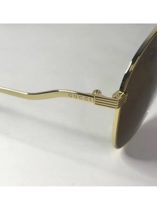 ? - New Authentic Gucci Brown Pilot Ladies Sunglasses GG0969S 002 main image 4
